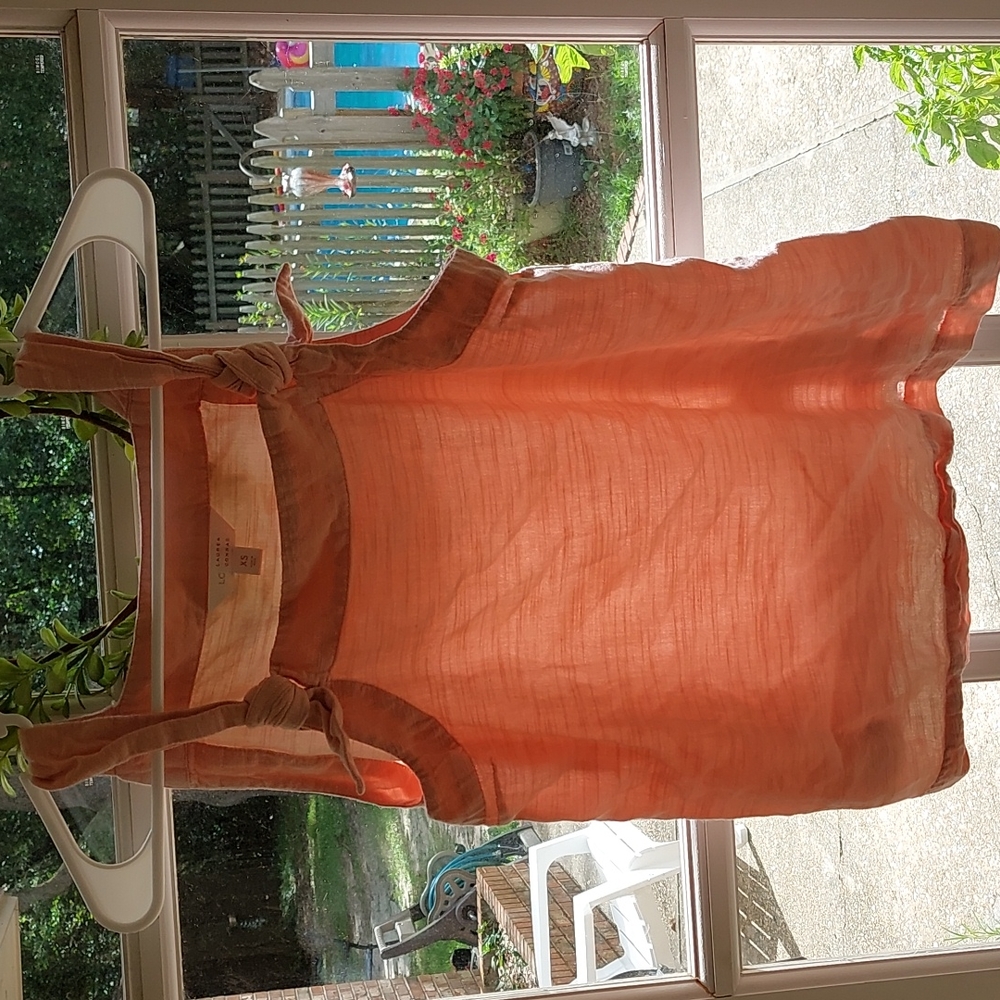 Lauren Conrad light pink linen tank